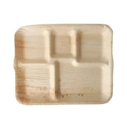 Taca 5 komorowa liści palmowych 27 x 21.5 x 2 cm - 6 sztuk