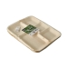 Taca 5 komorowa liści palmowych 27 x 21.5 x 2 cm - 6 sztuk 2