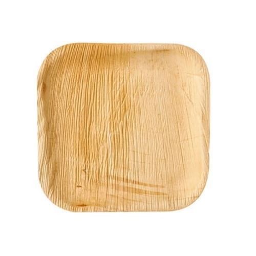 Talerz z liści palmowych kwadratowy 18 x 18 cm - 6 szt./opak.