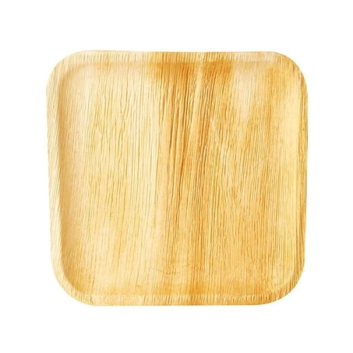 Talerz z liści palmowych kwadratowy 25,5 x 25,5 cm - 6 szt./opak.