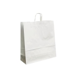 Torba papierowa biała z uchwytem skręcanym 45 x 16 x 48 cm - 50 szt./opak.