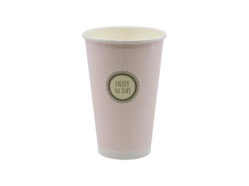Kubki papierowe na kawę 400 ml mix pastele 90 mm - 50 szt./opak.