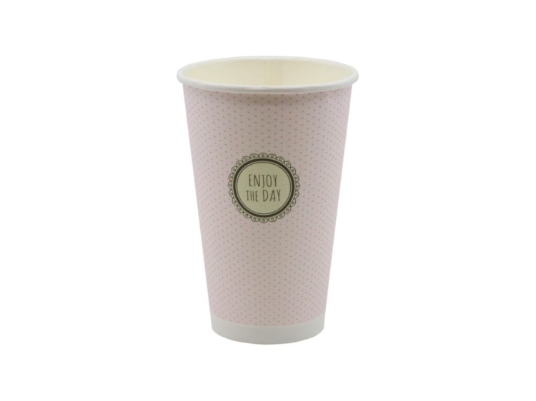 Kubki papierowe na kawę 400 ml mix pastele 90 mm - 50 szt./opak.