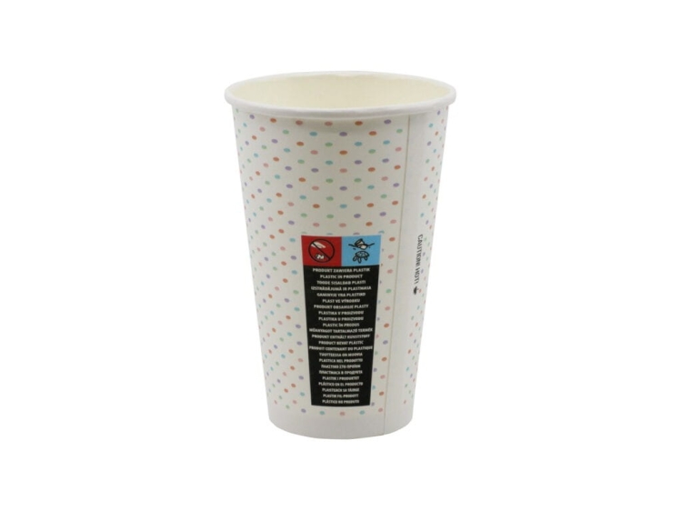 Kubki papierowe na kawę 400 ml mix pastele 90 mm - 50 szt./opak. 4