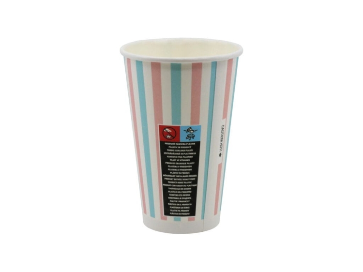 Kubki papierowe na kawę 400 ml mix pastele 90 mm - 50 szt./opak. 6