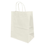Torba papierowa biała z uchwytem skręcanym 25 x 15 x 32 cm - 250 szt./karton