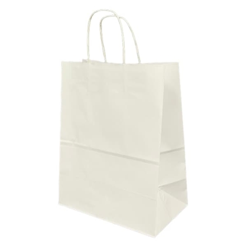 Torba papierowa biała z uchwytem skręcanym 25 x 15 x 32 cm - 250 szt./karton