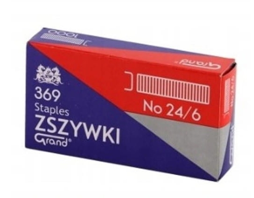 Zszywki biurowe Grand 24/6 - 1000 szt/ opak
