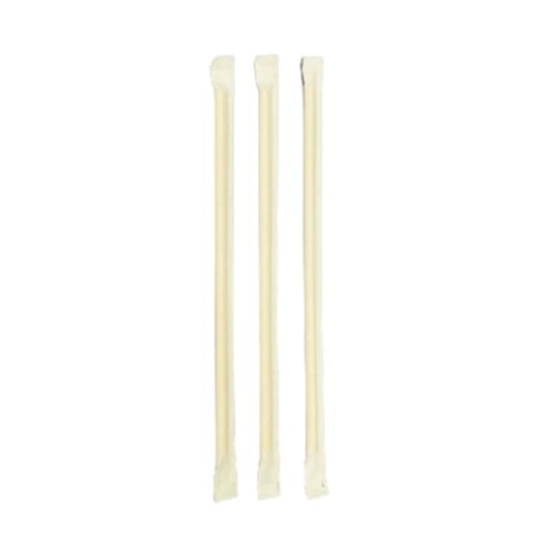 Słomki papierowe pakowane 197 x 6 mm kraft - 250 szt./opak