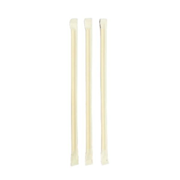 Słomki papierowe pakowane 197 x 6 mm kraft - 250 szt./opak