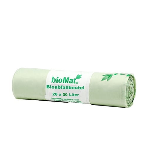 Worki na śmieci z bio folii 20 L z uchwytem - 26 szt./opak.