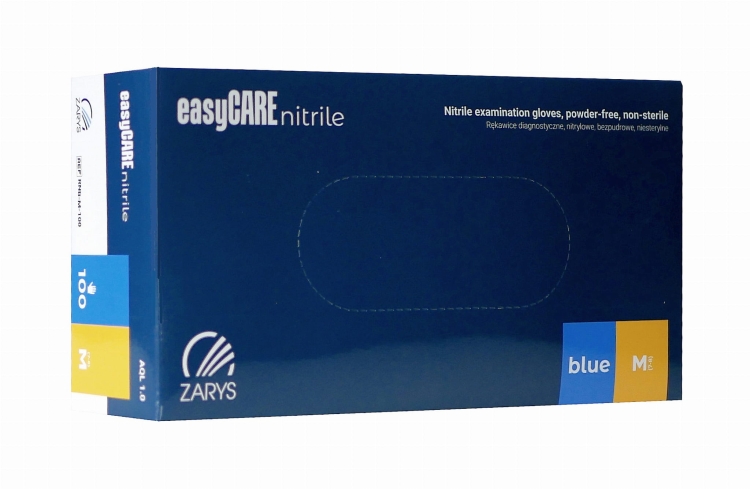 Rękawice nitrylowe easyCARE rozmiar M, NIEBIESKIE - 100 szt./opak. 3