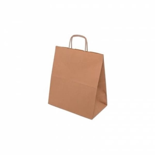 Torba papierowa kraft z uchwytem skręcanym 32 x 16 x 38 cm  - 200 szt./opak