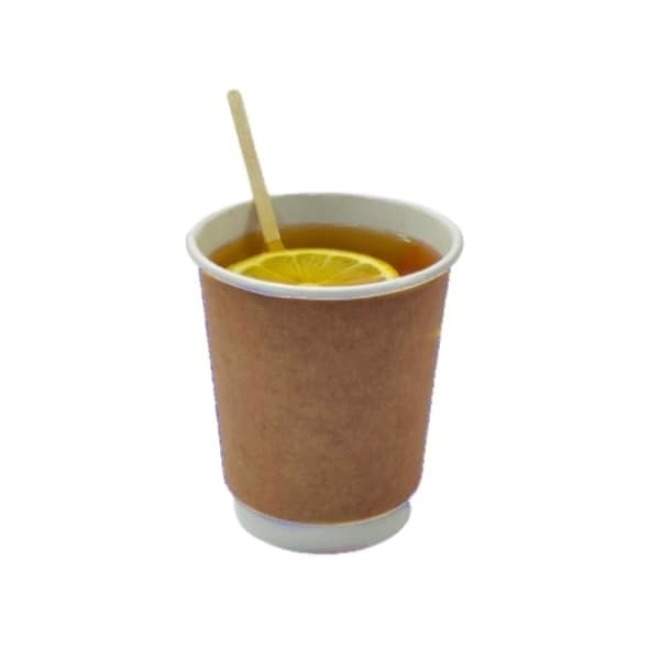 Kubki papierowe na kawę 2-warstwowy 250 ml kraft 80 mm - 25 szt./opak. 3