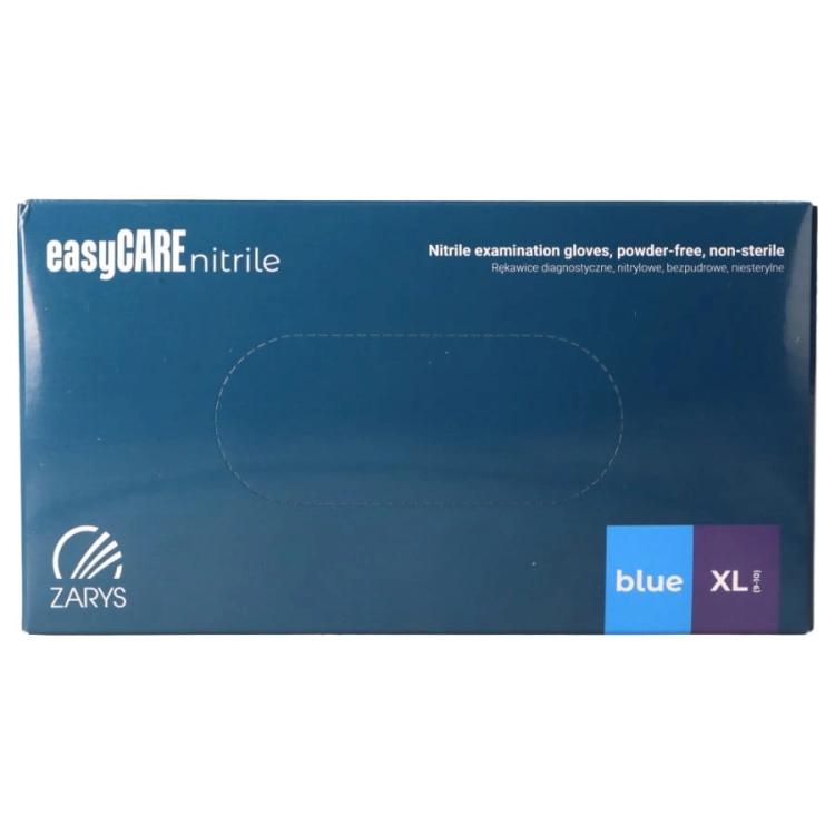 Rękawice nitrylowe easyCARE rozmiar XL, NIEBIESKIE - 100 szt./opak. 3