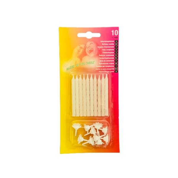 Świeczki z podstawką Glow in the dark - 10 szt./opak 2