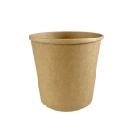 Kubki papierowe na zupę 770 ml kraft średnica 117 mm - 25 szt./opak.