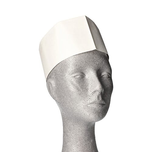 Furażerka papierowa biała - 100 szt./opak.