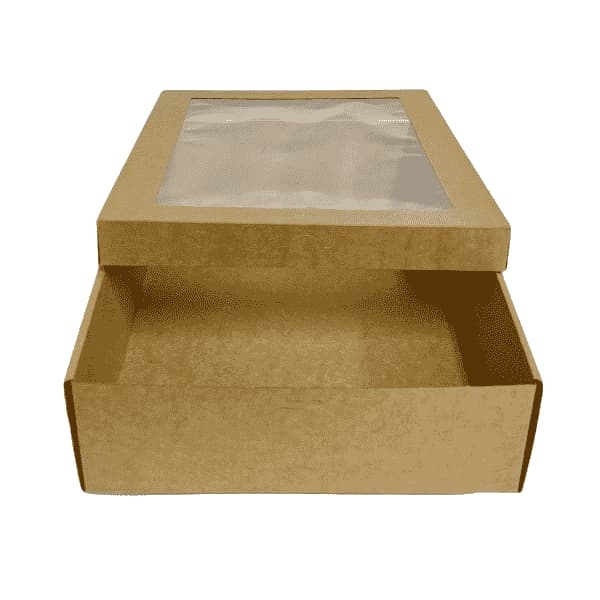 Pudełko cateringowe 31 x 45 x 8 cm z pokrywą z okienkiem  - 10 szt/opak 3