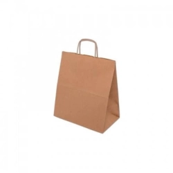 Torba papierowa brązowa z uchwytem skręcanym 30 x 17 x 35 cm - 250 szt./opak