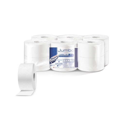 Papier toaletowy 2 warstwowy celuloza PuraLine Jumbo 100 mb - 12 rol./opak.