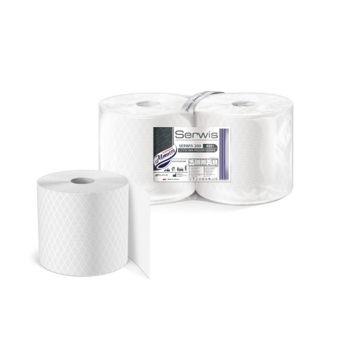 Czyściwo 2 warstwowe celuloza PuraLine Serwis 200 mb - 2 rol./opak.