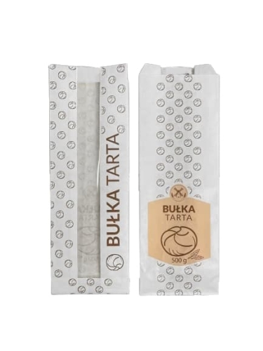 Torebka papierowa fałdowa Bułka Tarta 10 x 6 x 27,5 cm - 1000 szt./karton