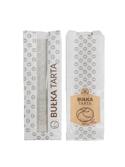 Torebka papierowa fałdowa Bułka Tarta 10 x 6 x 27,5 cm - 1000 szt./karton