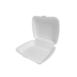 Pojemnik z trzciny cukrowej 1 komorowy 23 x 20,5 x 7 cm - 50 szt./opak.