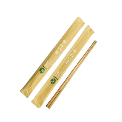 Pałeczki bambusowe KARBONIZOWANE papierowym etui - 100 par/opak.