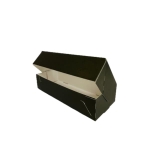 Pudełko na sushi papierowe z okienkiem 22 x 9 x 5 cm - czarny - 75 szt./opak