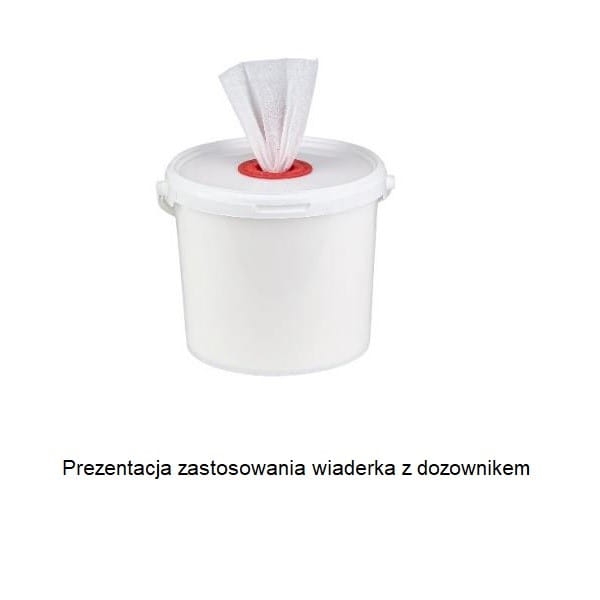 Wiadro HDPE z pokrywą z dozownikiem na czyściwo