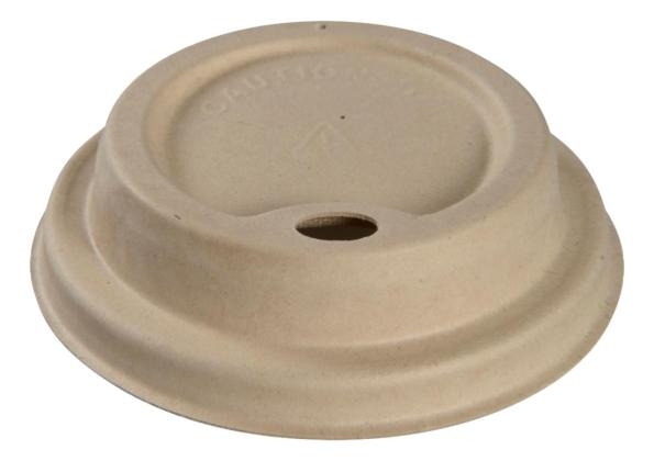 Pokrywki z trzciny cukrowej 80 mm naturalny - 50 szt./opak.