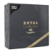 Serwetki Royal Collection 40 x 40 cm składane 1/4 czarny - 50 szt./opak. 2