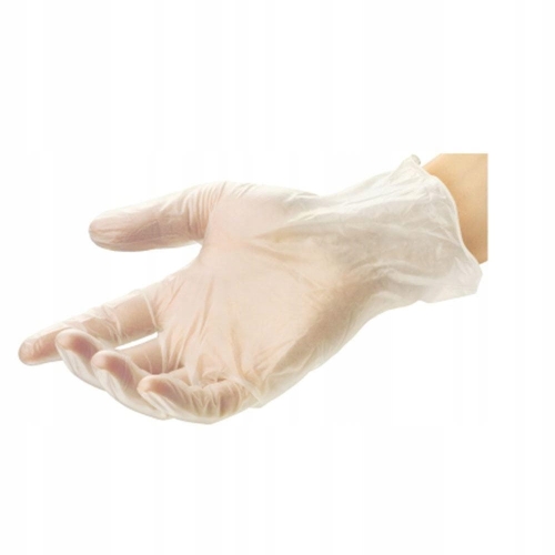 Rękawice winylowe bezpudrowe L, bezbarwne - 100 szt./opak.