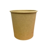 Kubki papierowe na zupę 770 ml kraft średnica 117 mm - 25 szt./opak.