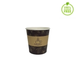 Kubki papierowe na kawę 100 ml ZERO PLASTIC (60) - 50 szt./opak