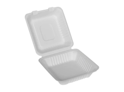 Pojemnik z trzciny cukrowej 1 komorowy 23 x 23 x 7,5 cm - 50 szt./opak.