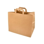 Torba papierowa brązowa z uchwytem płaskim 32 x 22 x 25 cm - 250 szt./karton