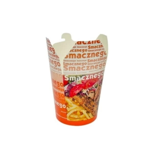 Pojemnik kebab box 500 ml Smacznego - 50 szt./opak.