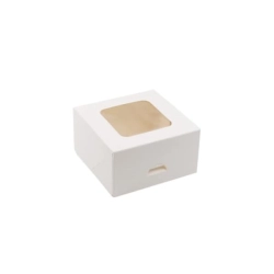 Pudełko cukiernicze klejone z okienkiem 13 x 13 x 7 cm - 220 szt/karton