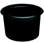 Pojemnik plastikowy garmażeryjny PP 450 ml, czarny (115) - 50 szt./opak