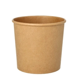 Kubki papierowe na zupę 760 ml kraft, średnica 115 mm - 25 szt./opak