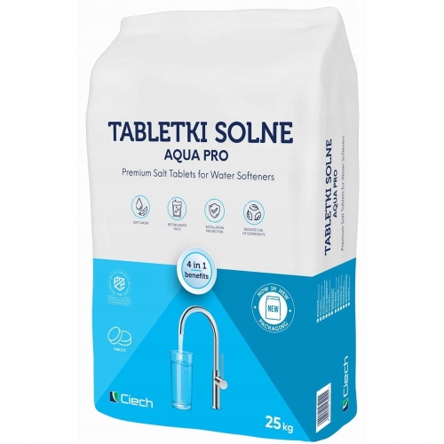 Tabletki solne CIECH do zmiękczania wody AcquaPro 25 kg/opak.