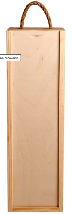 Skrzynka drewniana na wino, zasuwana - 1 sztuka 2