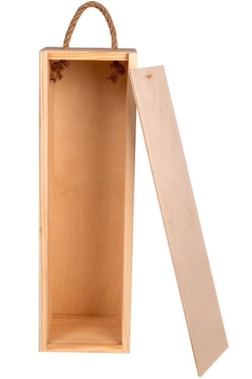 Skrzynka drewniana na wino, zasuwana - 1 sztuka 4