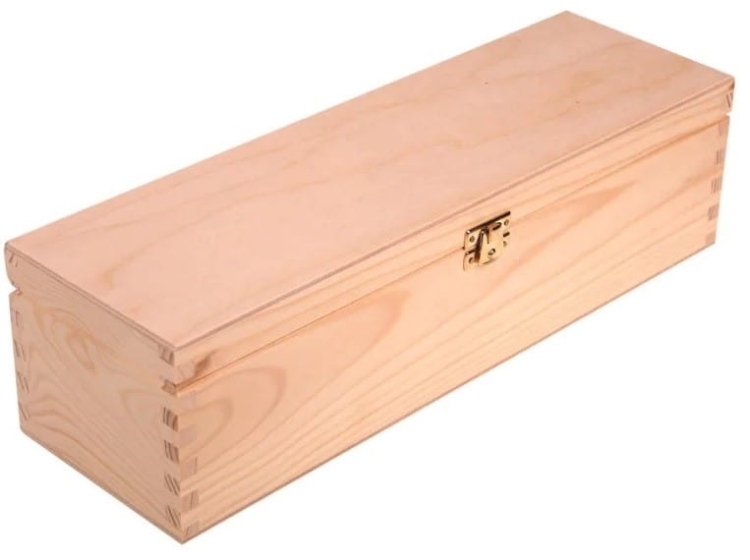 Skrzynka drewniana na wino, zamykana  - 1 sztuka 2