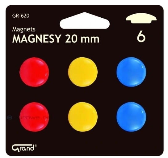 Magnesy do tablic 20 mm - 6 szt./opak