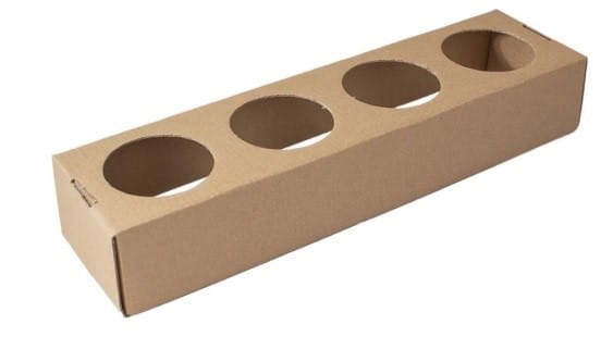 Wkładka na 4 sosy do pudełka o długości 35 cm - 50 szt./opak