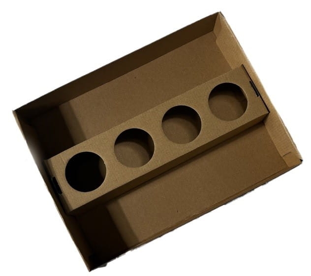 Wkładka na 4 sosy do pudełka o długości 31,5 cm - 50 szt./opak 4